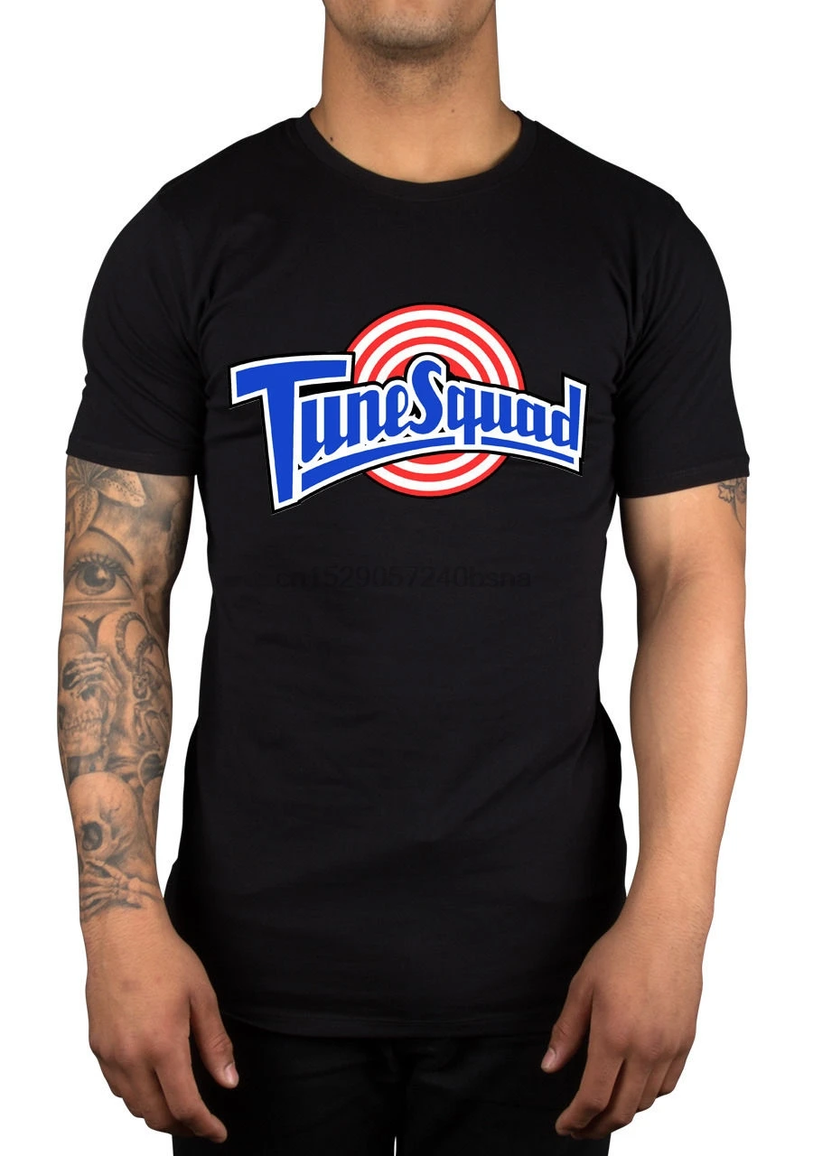 Tune Squad T-Shirt Basketball Funny Retro Slogan Swag Mens Space Jam 100% cotton tee shirt tops wholesale | Мужская одежда