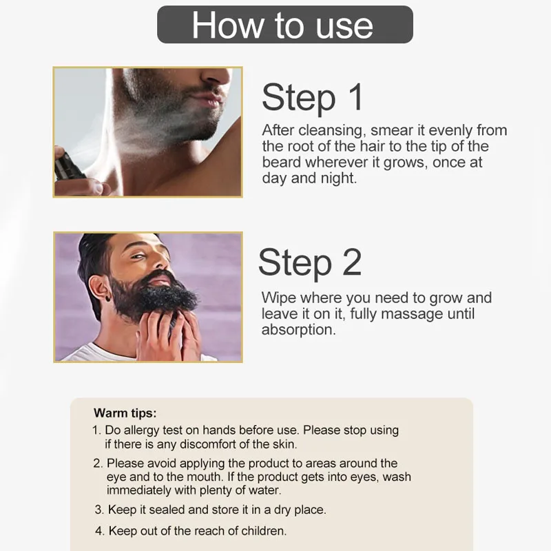 Масло для роста бороды против выпадения волос 30 мл| |