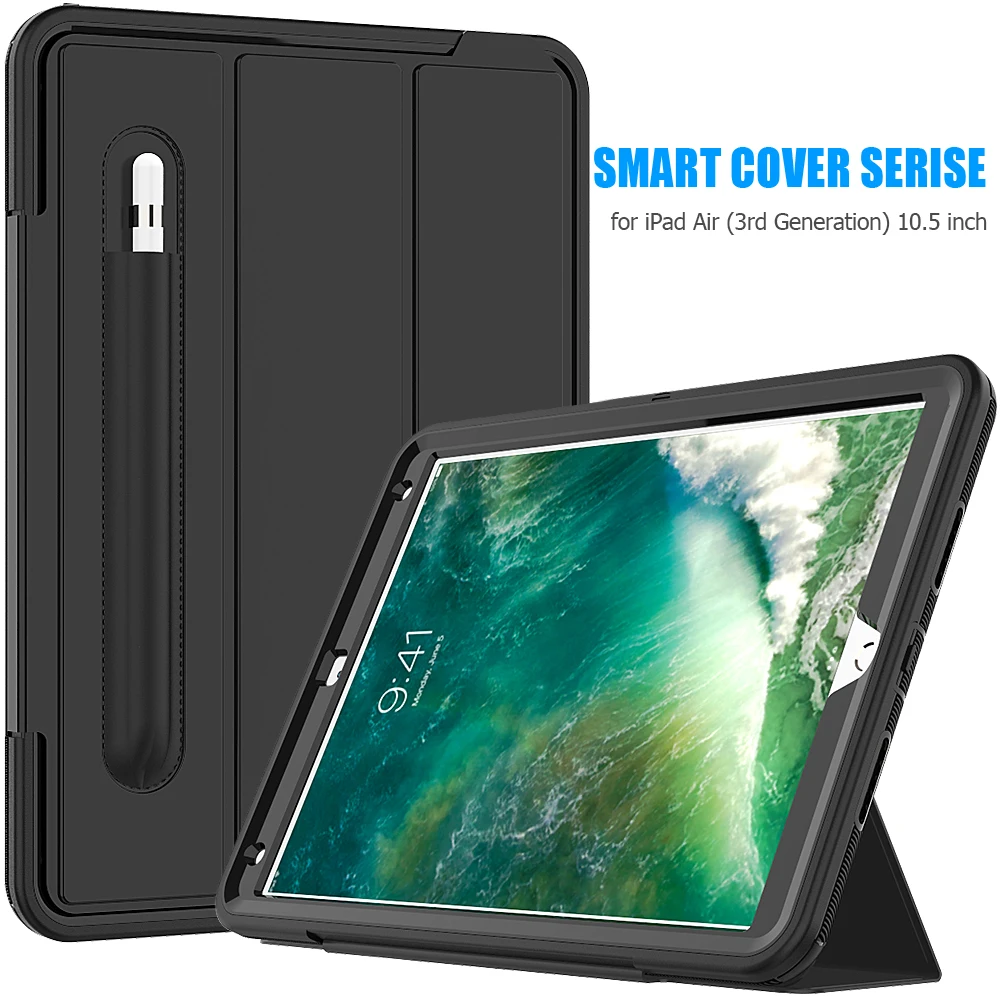 Модный чехол для iPad Pro 10 5 дюймов из поликарбоната + ТПУ ПУ кожи чехол-подставка Air