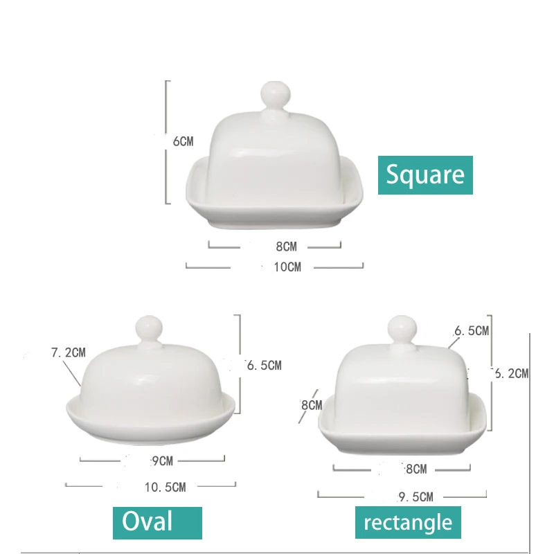 Butter storage box porcelain butter dish with lid perfect for East/West