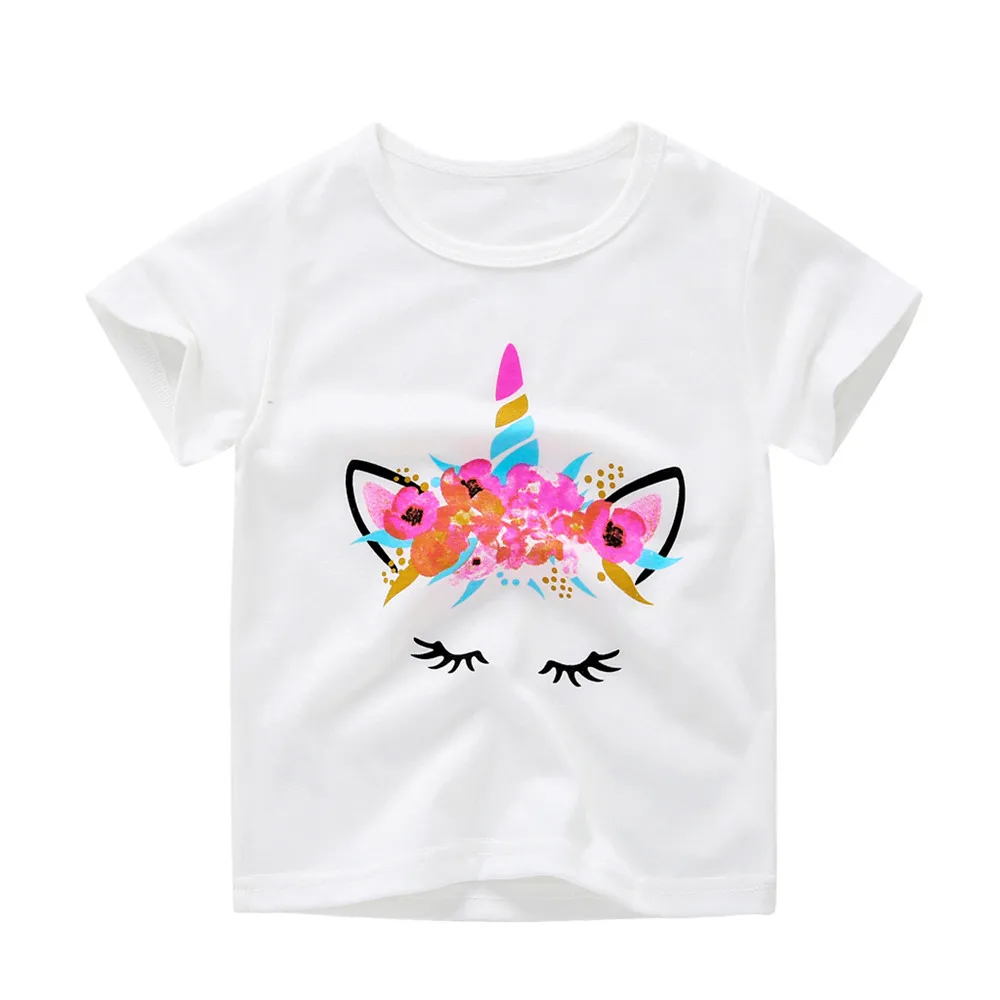 Г. детские футболки для девочек летняя одежда, топы хлопковая майка с вышивкой, футболка детские футболки для девочек, одежда для малышей - Цвет: XH00021