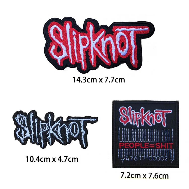 12 шт. значок штрих кода Slipknot вышитый Железный На пластыре музыка панк эмблема на