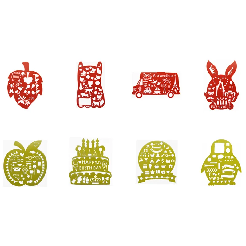 Мультфильм DIY выдалбливают выкрашенный шаблон Разнообразие мультфильм изображение эскизная доска мультфильм рисунок окрашенный шаблон