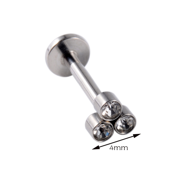 G23 Titanium&Steel Opal Cluster Ear Tragus Helix Cartilage Cz Gem Earrings Stud Labret Bar Ring Woman Body Piercing Jewelry