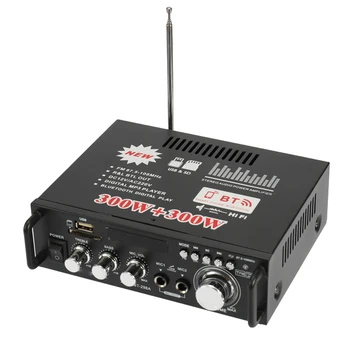 

12V/220V Mini LCD Display HIFI Audio Stereo Bluetooth Amplifiers FM Radio Portable Car Home 600W Remote Control Audio Amplifier