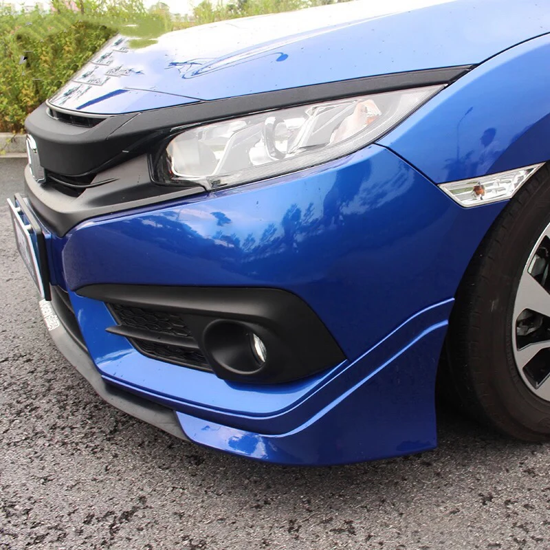 Для Honda Civic 10th- ABS автомобильный передний и задний бампер для губ диффузоры рассеиватели Canard аксессуары для стайлинга автомобилей 4 шт