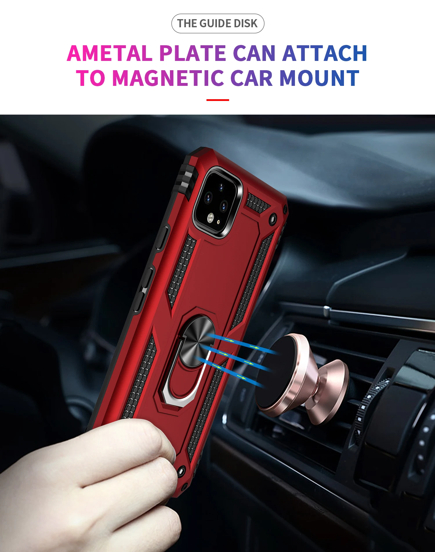 The Armour Magnetic Car Ring Phone Case For Google Pixel