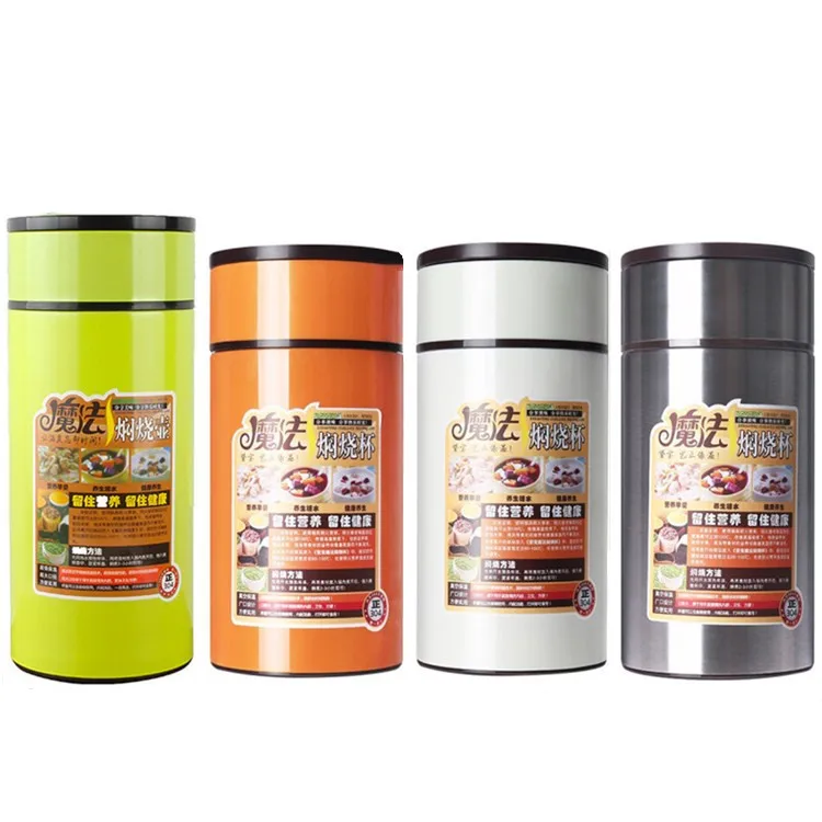 

Double Layer 304 Stainless Steel Spacious Stewpot Portable Hanging Ring Thermal Lunch Box 800ml Insulated Soup Pot