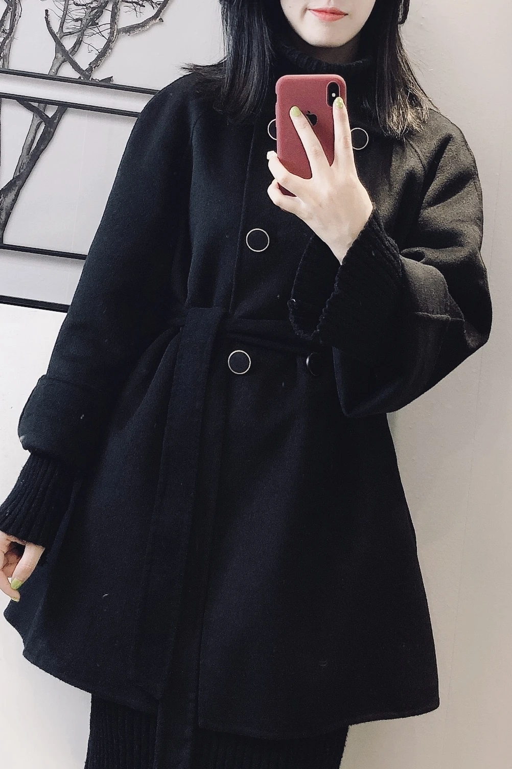 Wool Coat Women Vintage Winter Coat Women Double Side Long Jacket Oversize Windbreaker Abrigos Mujer Invierno 19020 YY1120