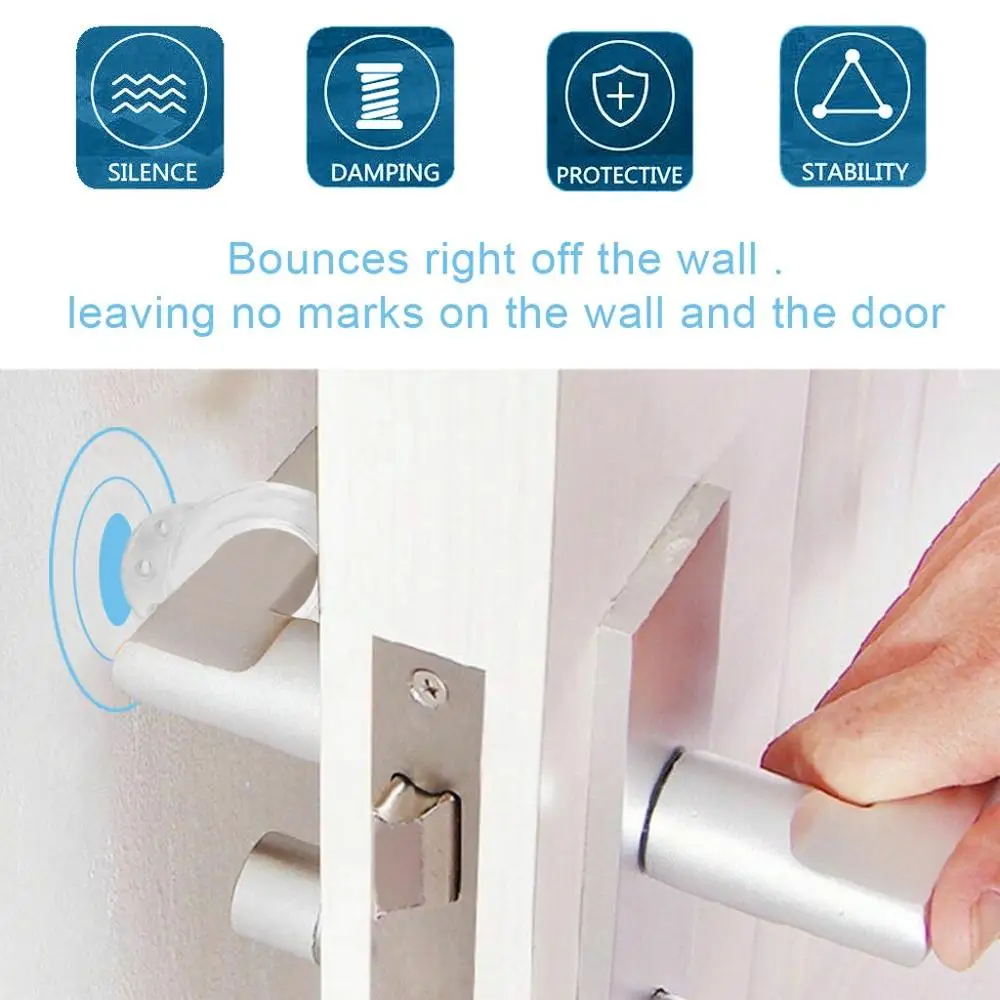 10PCS Door stopper Doorknob Rubber Fender Lock Protective Pad Crash Wall Protector Savor Shockproof Stop #018 | Обустройство дома