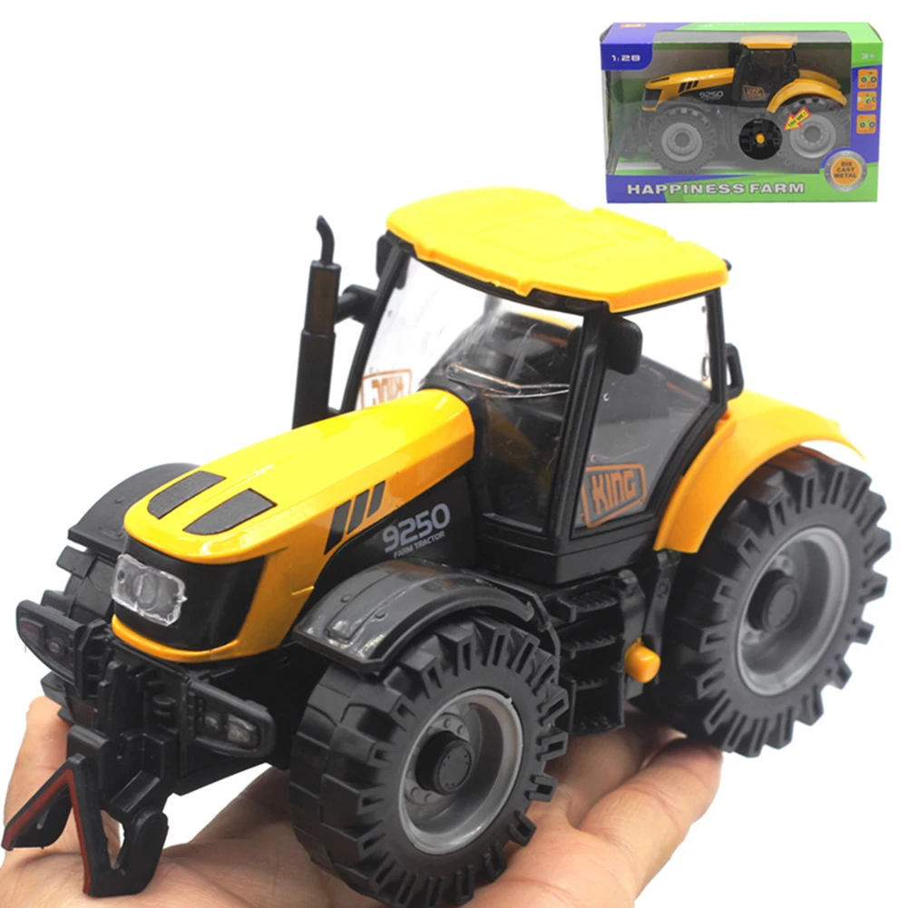 1/28 литой под давлением инженерный трактор ферма раздвижная модель автомобиля со светодиодный звуком детская игрушка Новинка
