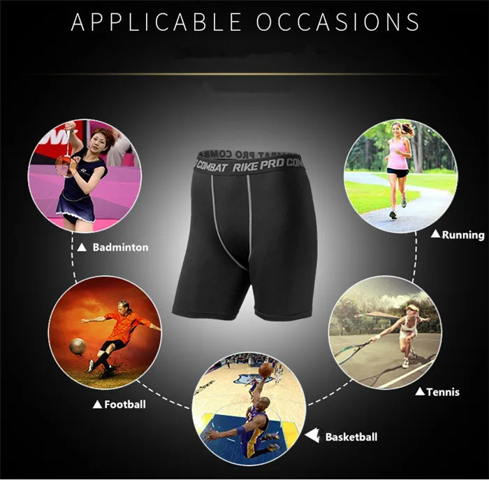 maamgic sweat shorts Skinny Fitness Mens Compression Sports Gym Under Base Layer Running Tights Quick-Drying Shorts Trainning Riding Male 3XL Shorts best casual shorts