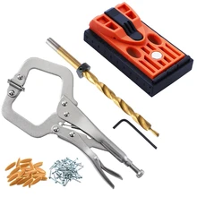 Kit de gabarit de poche pour trous inclinés, pour le travail du bois, localisateur de trous obliques, positionneur, ensemble de perçage, bonne résistance aux chocs, alliage d'aluminium