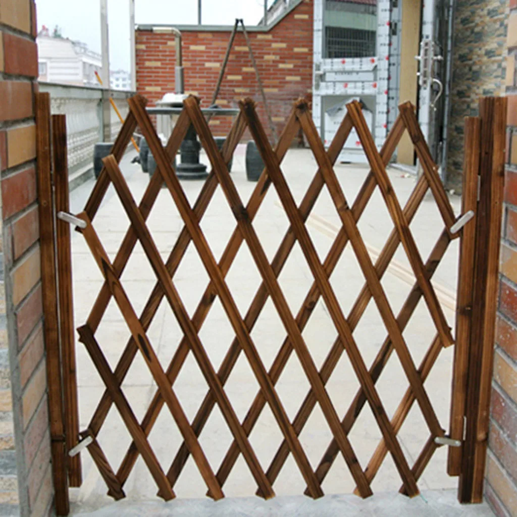 Portable Folding Safe Guard Indoor and Outdoor Small Pet Wooden Fence Isolation Door Gate Guard Telescopic Safety Rail Barrier