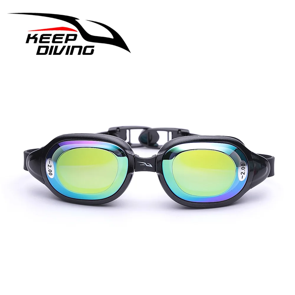 

Myopia-Large Frame Goggles High-definition Electroplating Film Anti-Fingerprint UV-Protection Waterproof Men And Women Swimming