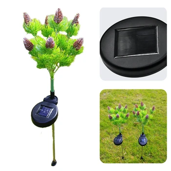 

2/1pcs Outdoor Landscape Lawns Lamp Solar Power Light Christmas Pine Cone Lamp Light Courtyard Home Holiday Night Light Decor sd