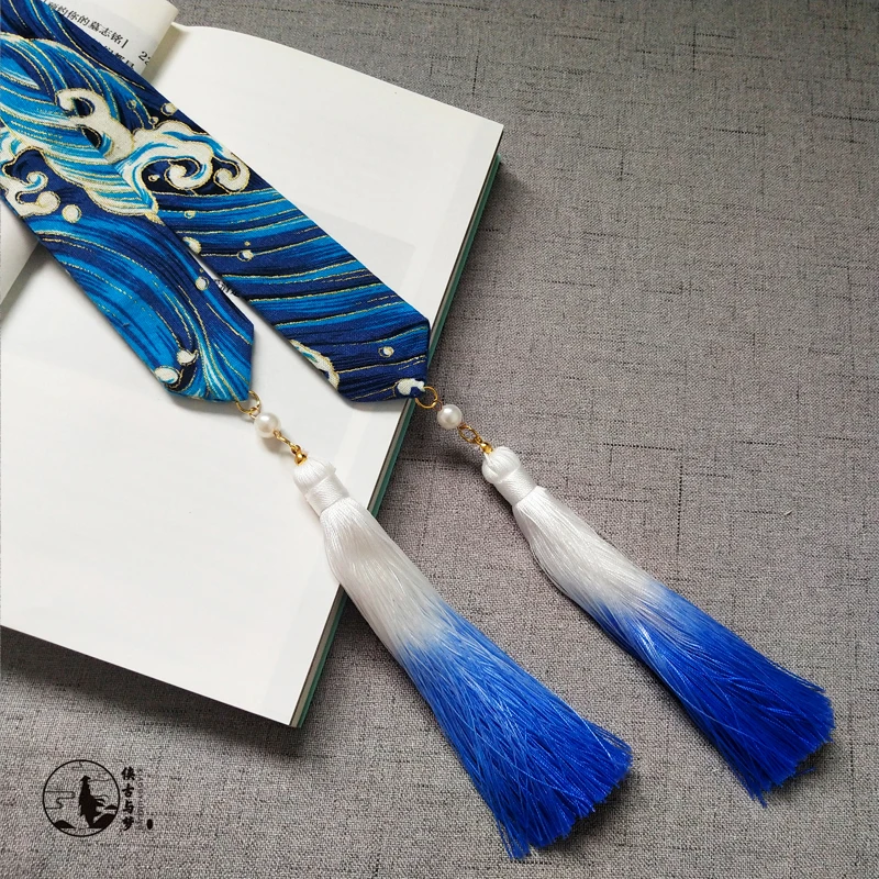 Wind gradient with fringed hair accessories female Chinese wind waves bronzing costume Han Chinese clothing hair rope headdress