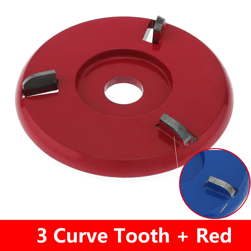 3 Curve Tooth Red Резьба по дереву дисковый инструмент 3/4/5/6 зуб угловая шлифовальная машина Дрель аксессуары фреза плоское кривое Тип подходят для деревообработки/шлифовальной плоскости - Цвет: 3 Curve Tooth Red