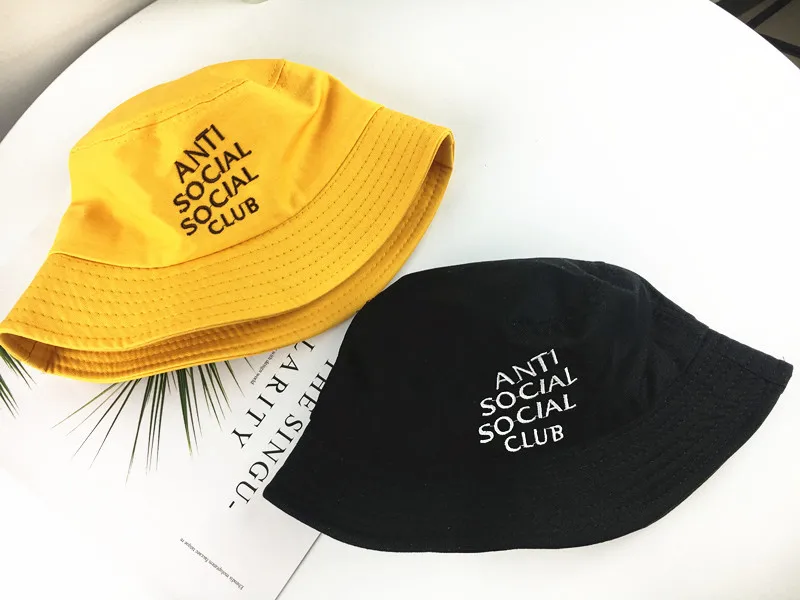 

Harajuku Ulzzang Fisherman Hat Men And Women Spring And Summer Hip Hop Japanese-style Literature And Art Yellow Lettered Bucket