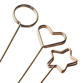 

10pcs Fashon Shinny Gold Card Holder Fine Metal Card Clip Gift Decorations