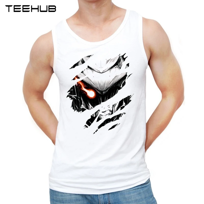 Teehub Мода Goblin Slayer дизайн мужские майки смешной o-образным вырезом Повседневный жилет без рукавов Мужская футболка