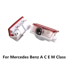 2x светодиодный проектор с логотипом для двери автомобиля, добро пожаловать, светильник для Mercedes Benz A C E M Class W176 W205 W212 W166 GLE C204 X164