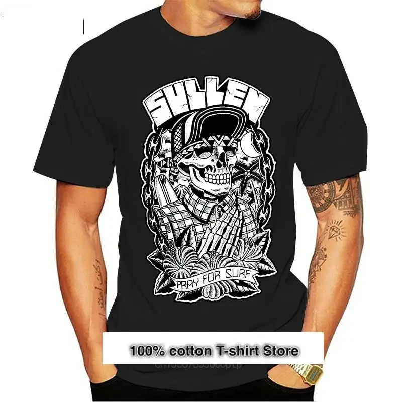 Camiseta de Sullen Pray For Surfer Choloha para hombre y mujer camisa moda унисекс цвет черный S 3Xl 2021 033467 |