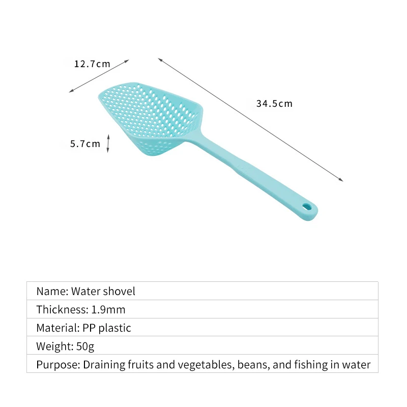 Small Kitchen Utensil Gadget Accessories No-stick Drain Colanders Shovel Strainers Veggies Water Leaking Cooking Tool Supplies