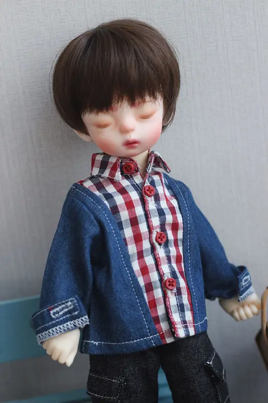 1/6 BJD рубашка в клетку длинная рубашка Кукла Одежда для 1/6 BJD yosd аксессуары для куклы BJD клетчатая рубашка - Цвет: shirt A
