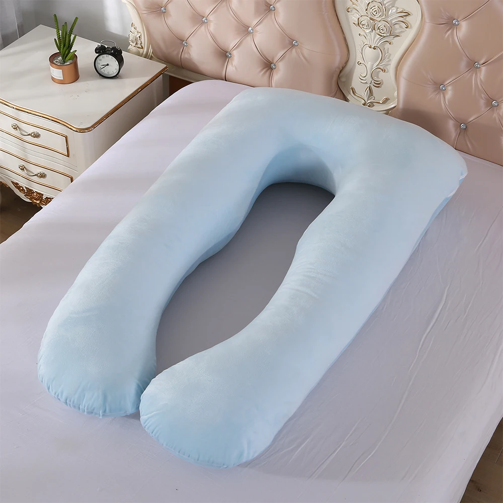 Подушка с наволочкой хлопок u-образный подушки для беременных Беременность спящий на боку постельные принадлежности Прямая поставка