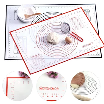 

New Multi-size Non Stick Silicone Baking Mat With Scale Rolling Dough Pad Kneading Mat Kitchen Cooking Pastry Sheet Oven Liner