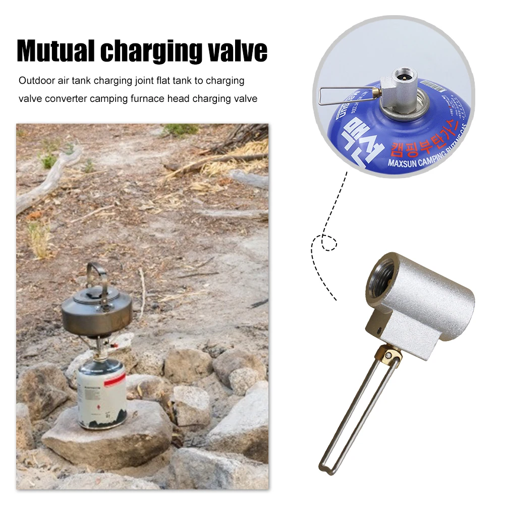Outdoor Camping Gas Refill Adapter Valve Gas Stove Tank Canister Connector NEW 