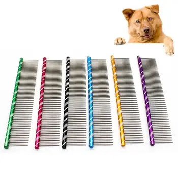 

Pet Dog Cat Flea Stripe Grooming Comb Hair Trimmer Aluminum Cleaning Brush Tool Pet comb dog cat grooming comb Pet Supplies
