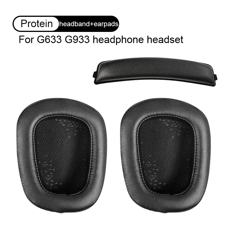 High Quality Earpad Memory Breathable Mesh Foam Headphones replacement For Logitech G633 G933 Ear Pads Cushions wireless headphones with mic Earphones & Headphones