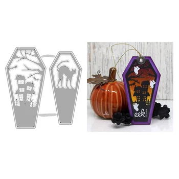 

New 2020 Metal Cutting Dies and Scrapbooking For Paper Making Halloween Cats Embossing Frame Card Craft No Stamps