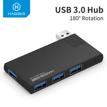 Hagibis 180 градусов вращение USB 3,0 концентратор супер скорость внешний 4 порта Usb разветвитель порт для Macbook Air ноутбук ПК компьютер usb-хаб