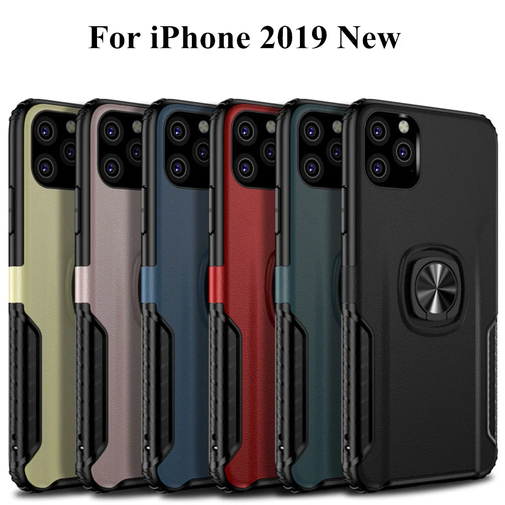 

For iPhone 2019 11 XI XIR XIMAX Case Rubber Shockproof Rugged Armor Ring Stand Case For iPhone 5.8 6.1 6.5 2019 XI R MAX Cover