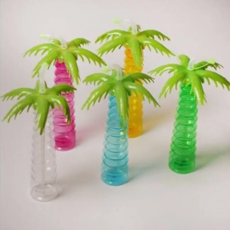 

FAAROOT 1x Hawaiian Coconut Palm Tree Juice Drinks Cup Tropical Kids Birthday Decor Straw Type Water Juice Bottles