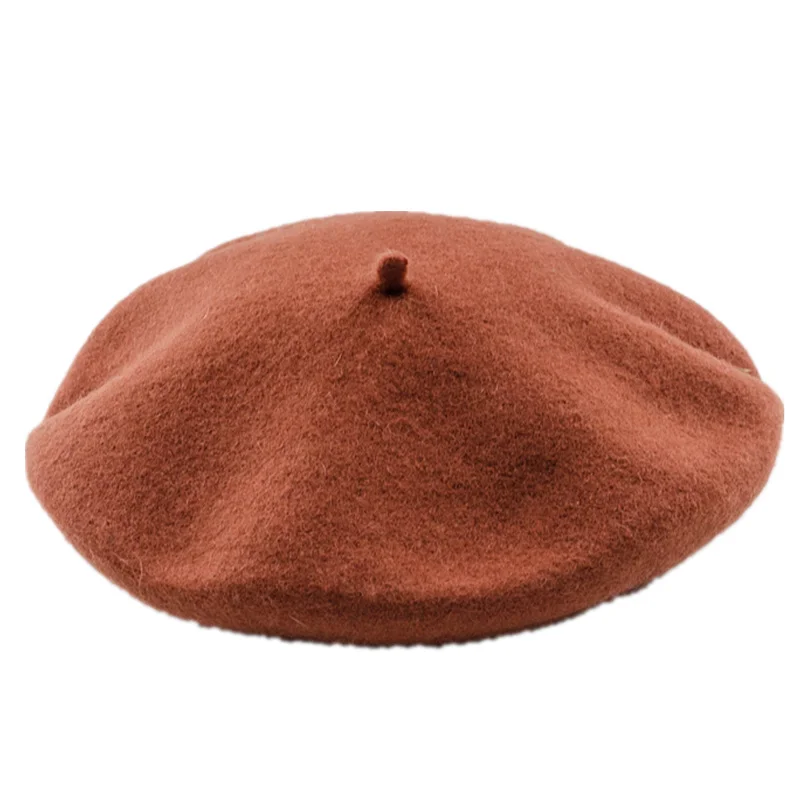 mens white beret Kids Beret Winter High Quality 100% Pure Wool Beret Hat For Child Boy Girls Cute Solid Painter Hat 2 To 8 Years Old Wholesale mens leather beret hats Berets