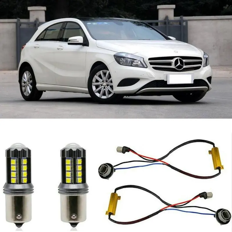 

Противотуманные фары для фонарей дневного света, задняя лампа заднего хода W176, сигнал поворота, без ошибок, 2 шт.