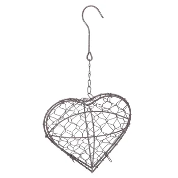 

1PCS Heart Shape Iron Wire Wreath Metal Frame Home Wedding Flower Decor Holder Pot Basket