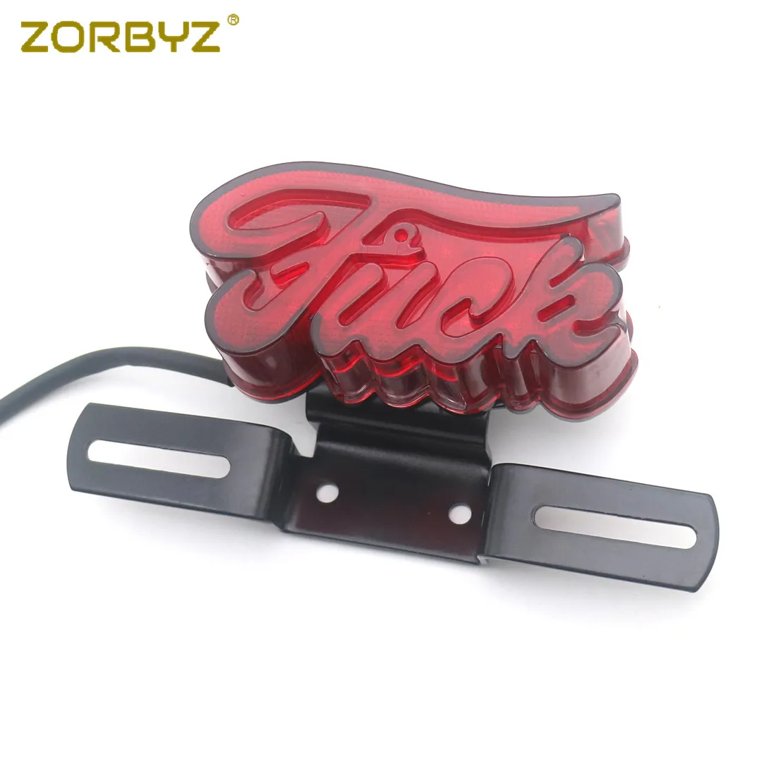 

ZORBYZ Retro LED Tail Light Rear Brake license Plate Stand Lamp For Honda Kawasaki Suzuki Custom