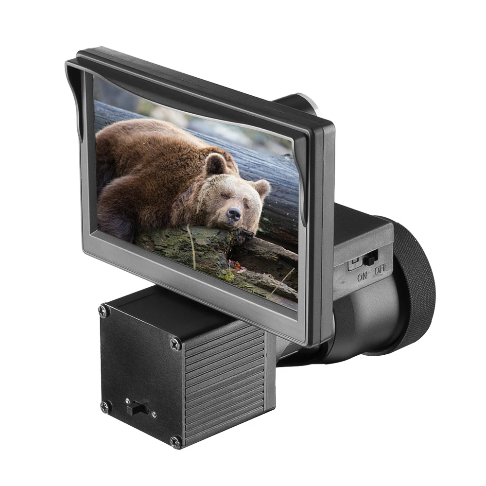 Fire Wolf &ndash; Vision nocturne &eacute;cran 5.0 pouces, siamois, cam&eacute;ras vid&eacute;o, illuminateur infrarouge, lunette de vis&eacute;e, chasse optique