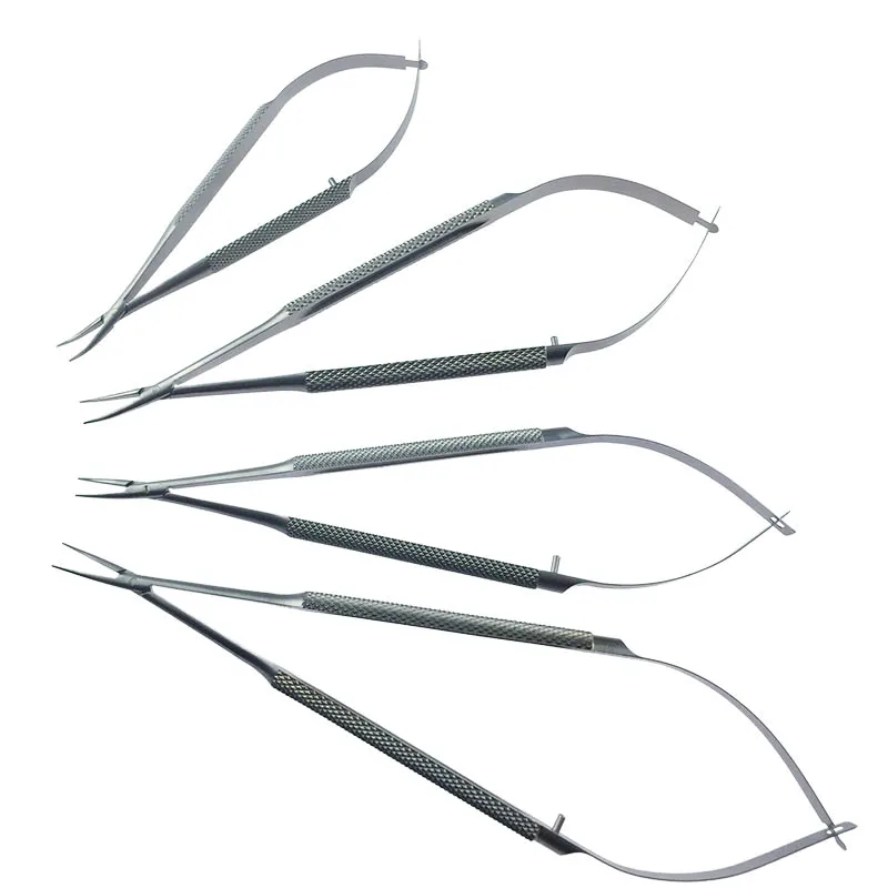 

12.5/14/16/18cm Needle Holder Stainless Steel Round Handle Needle Holding Forceps Straight/curved Microsurgery Instruments 1pcs
