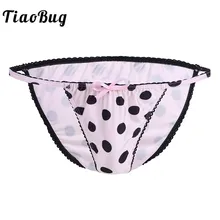 Сексуальные мужские трусы в горошек с бантиком, нижнее белье, бикини, трусы, мужское нижнее белье