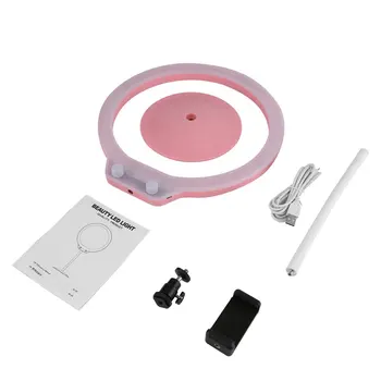 

LED Ring Lights Desktop Photograph Lamp Dimmable Lighting USB Mirror 8 Inch Led Desktop Ring Lighting Kit