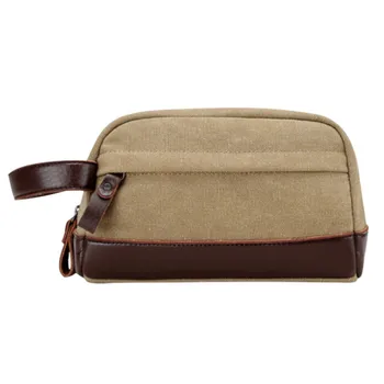 

2019 Casual vintage canvas pu leather men's wallet retro casual wallet big capacity Male clutch money bag