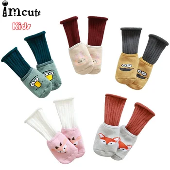

2020 Kids Girls 3D Cartoon Cute Animals Baby girl Cat Knee High Detachable non-slip Long Stockings Set Age 1-3Y