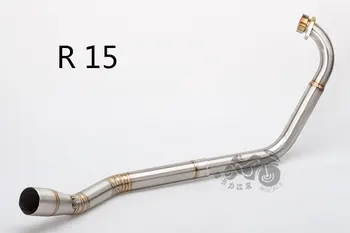 

Motorcycle exhaust pipe front section R15 front section elbow R15 stainless steel middle section connection rear section elbow
