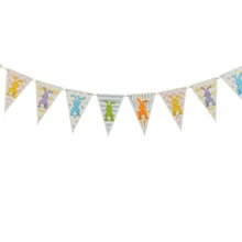 Пасха флажки строка лента с рисунком кролика тянуть Citi строка для праздников и вечеринок украшения